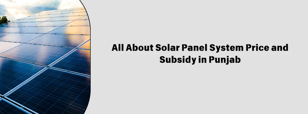 All About Solar Panel System Price and Subsidy in Punjab