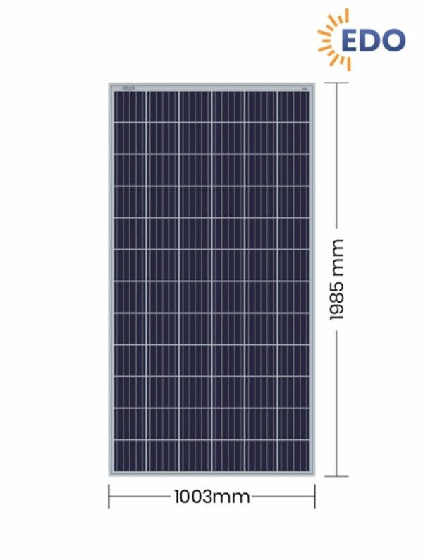 WAAREE 335Wp 72 Cells 24 Volts Polycrystalline EDO PRO Solar Module