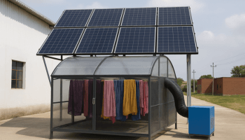 Textile hybrid solar dryer