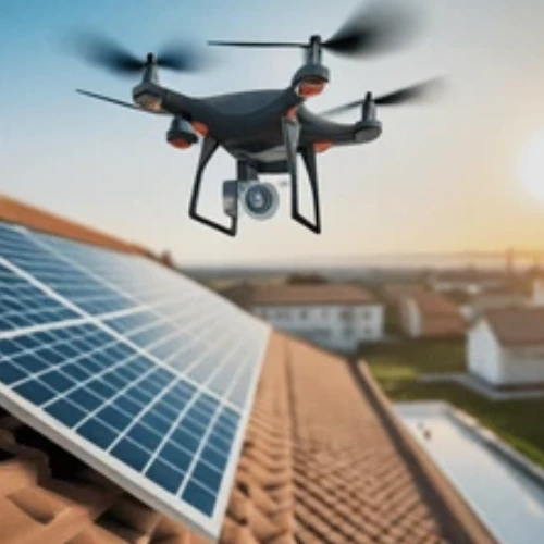 residential rooftop Cleaning Solar Panels with Drones residential rooftop Cleaning Solar Panels with Drones